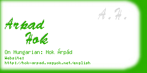 arpad hok business card